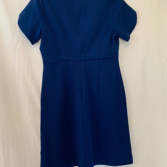 Elegant Blue V-Neck Dress - Picture 3 of 3